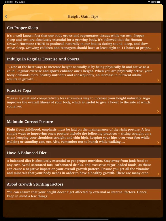 Captures d'écran de Home Remedies For Height Gain iPad 