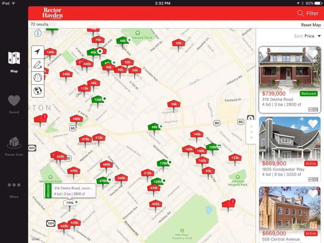 ภาพหน้าจอของ Rector Hayden Home Search iPad 