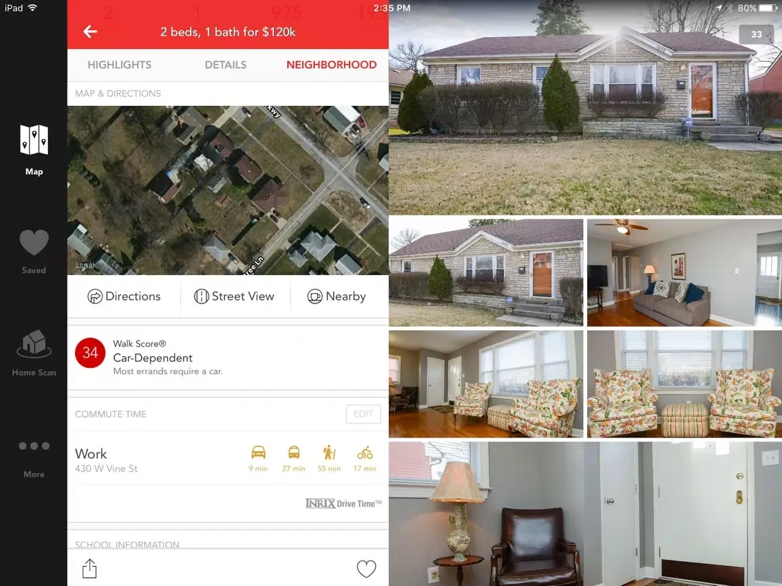 ภาพหน้าจอของ Rector Hayden Home Search iPad 