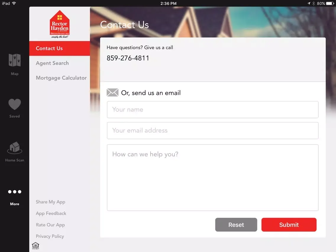 ภาพหน้าจอของ Rector Hayden Home Search iPad 