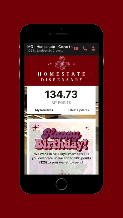 Capturas de pantalla de Homestate Dispensary