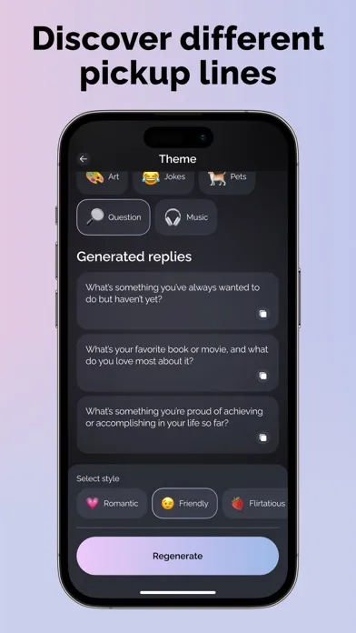 Rizz AI App: Flirt Assistant Screenshots