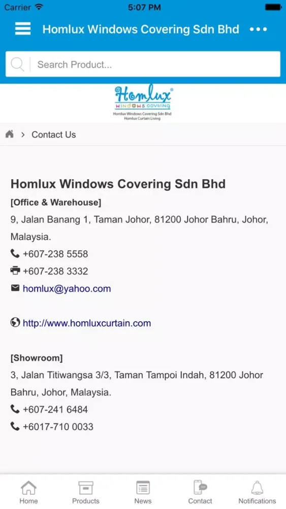 Ảnh chụp màn hình của Homlux WC