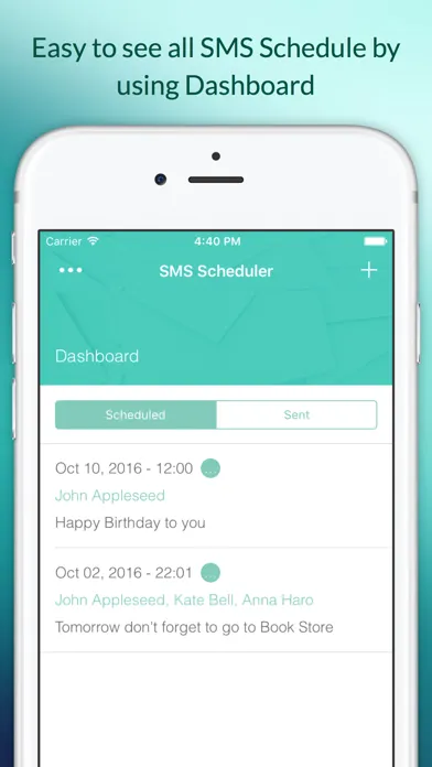 Group Scheduler - Auto Response Text and Bulk SMS Screenshots
