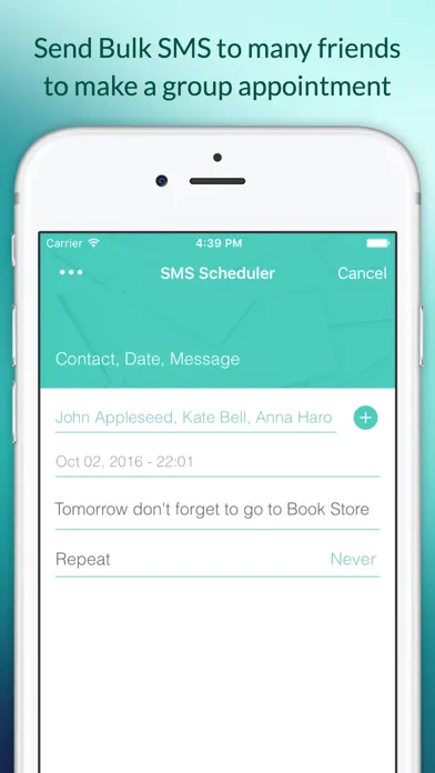 Group Scheduler - Auto Response Text and Bulk SMS Screenshots
