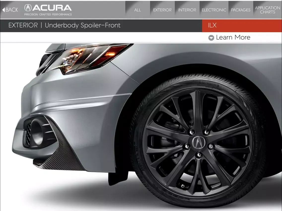 Capturas de tela do Acura Accessories iPad 