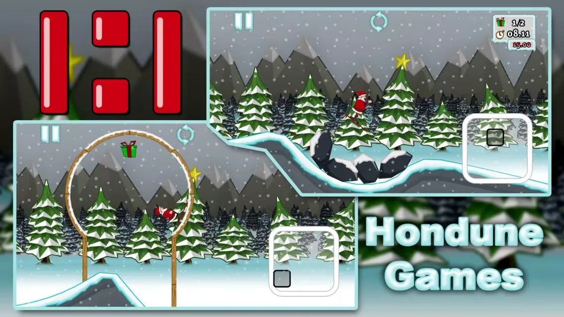 Capturas de tela do Santa's Slippery Slope