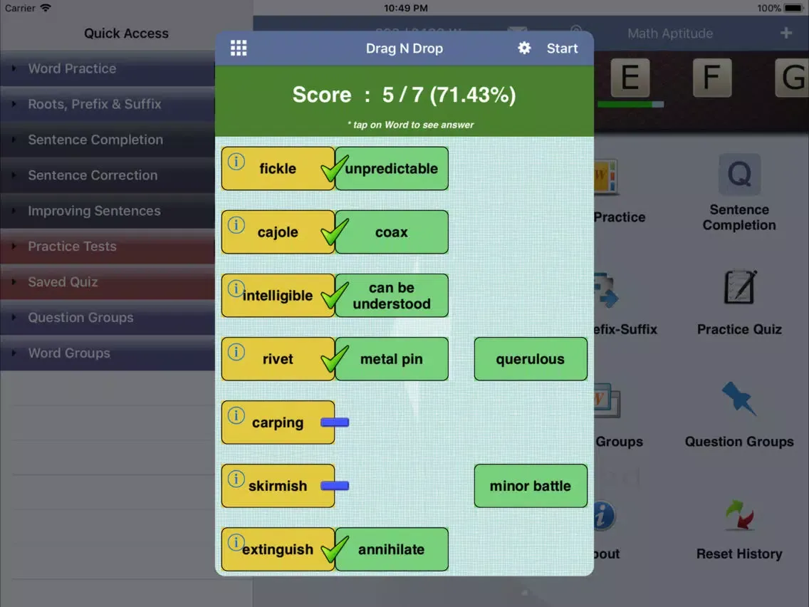 English for ACT® Test Lite iPad 應用截圖