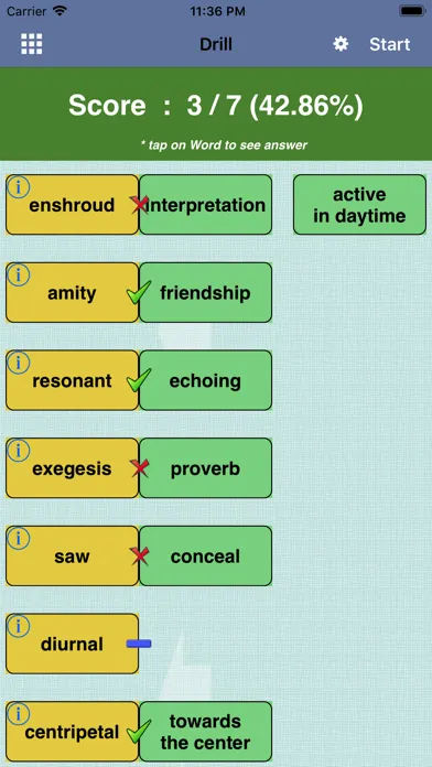 Vocab for the ACT ® (lite) Screenshots
