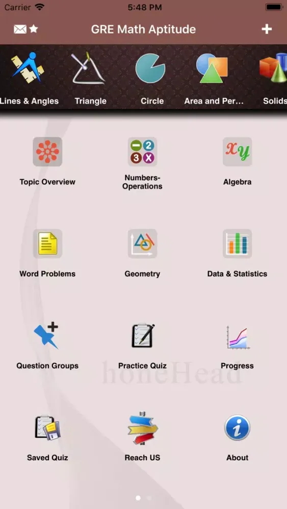 Zrzuty ekranu Math for GRE® Test