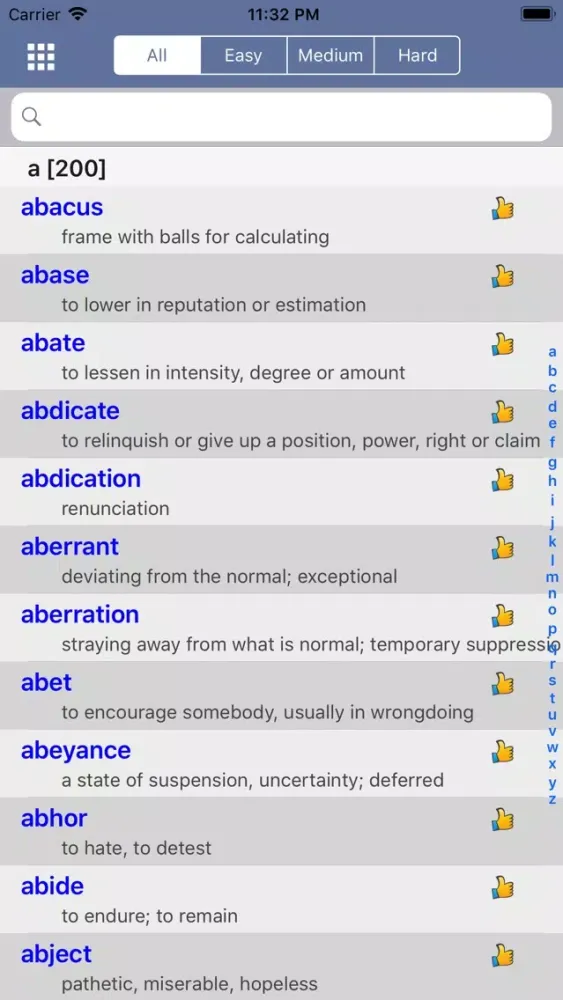 Vocabulary for GRE ® Test 스크린샷