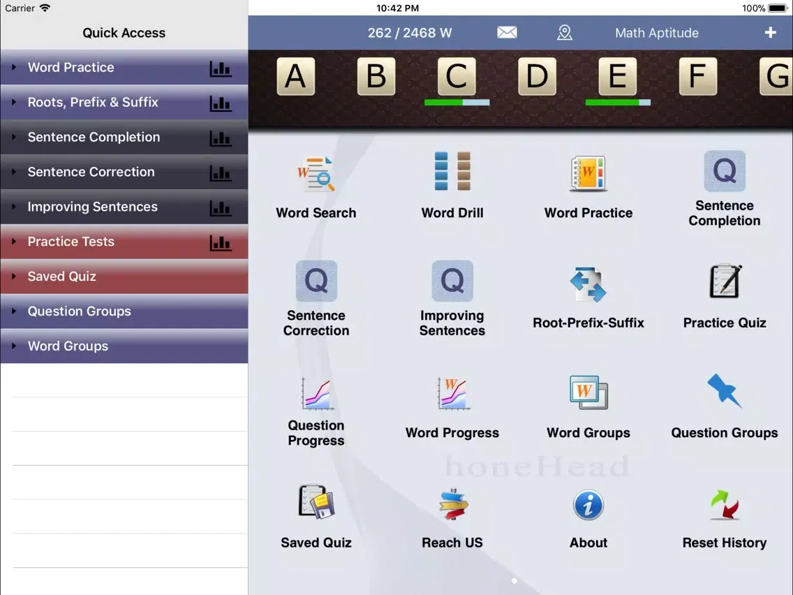 Tangkapan layar PSAT English Lite iPad 