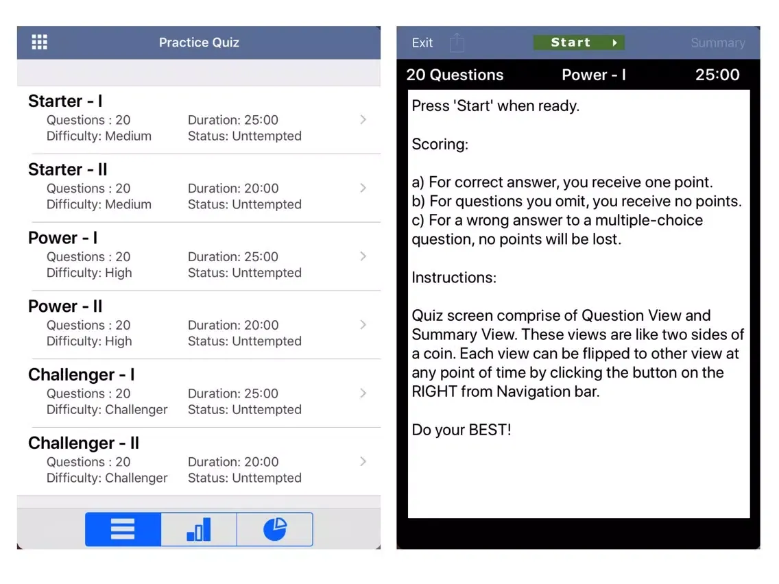 Tangkapan layar PSAT English Lite iPad 