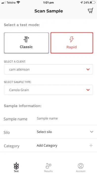 Tangkapan skrin Hone Test