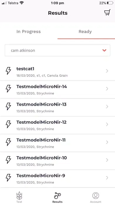 Tangkapan skrin Hone Test