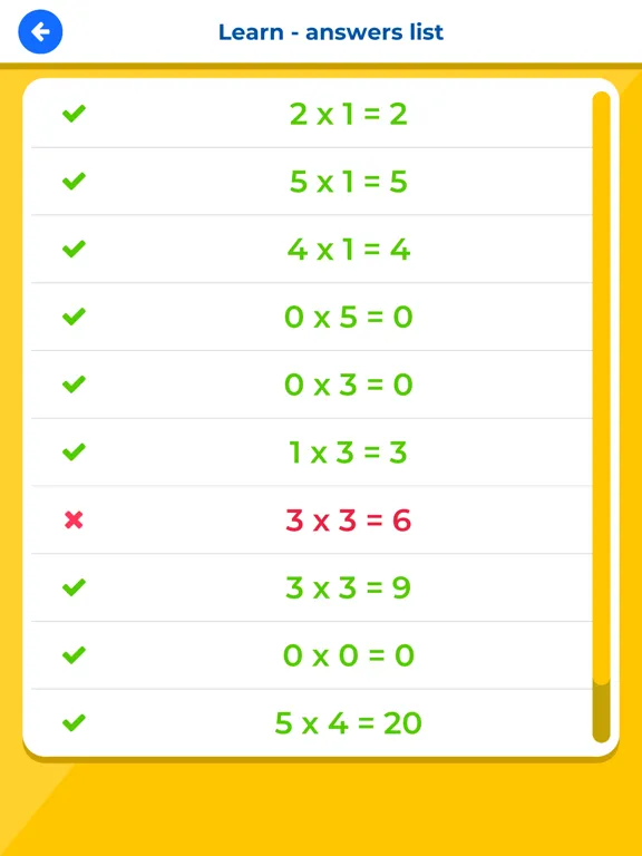 Tangkapan skrin Times Tables Multiplication IQ iPad 