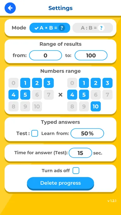 Tangkapan skrin Times Tables Multiplication IQ