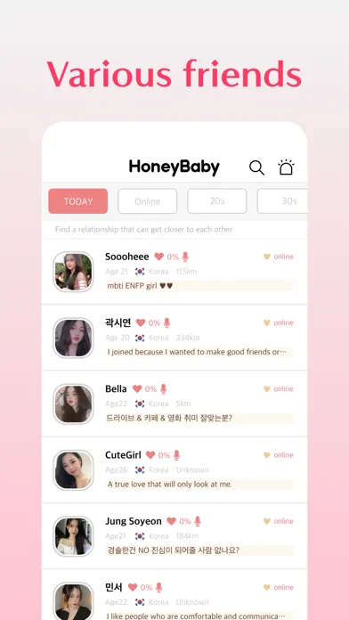HoneyBaby - Talk and date স্ক্রিনশট