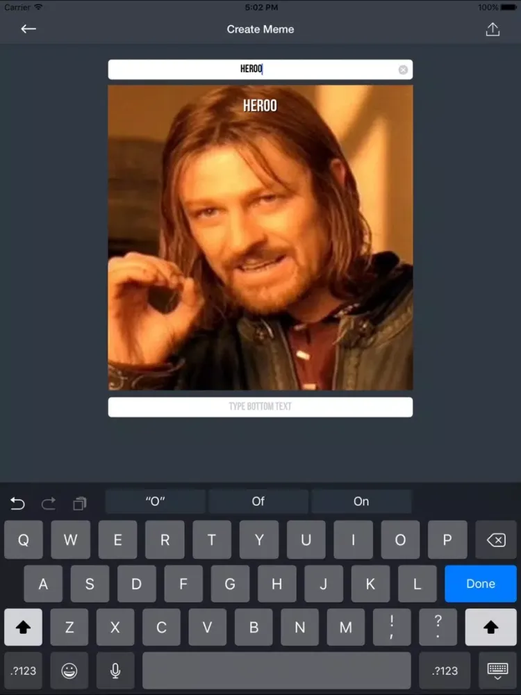 ภาพหน้าจอของ Making Memes iPad 