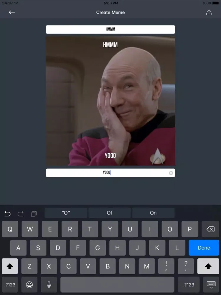 ภาพหน้าจอของ Making Memes iPad 
