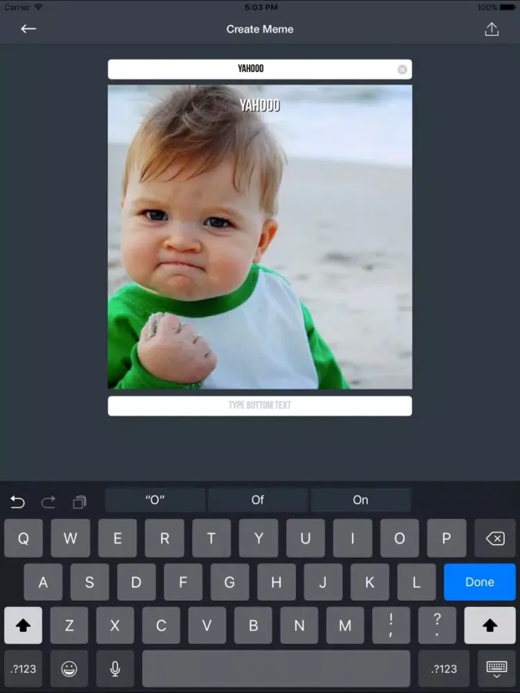 ภาพหน้าจอของ Making Memes iPad 