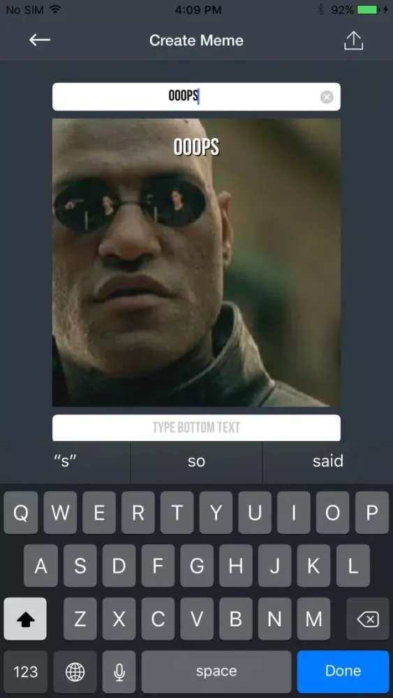 ภาพหน้าจอของ Making Memes