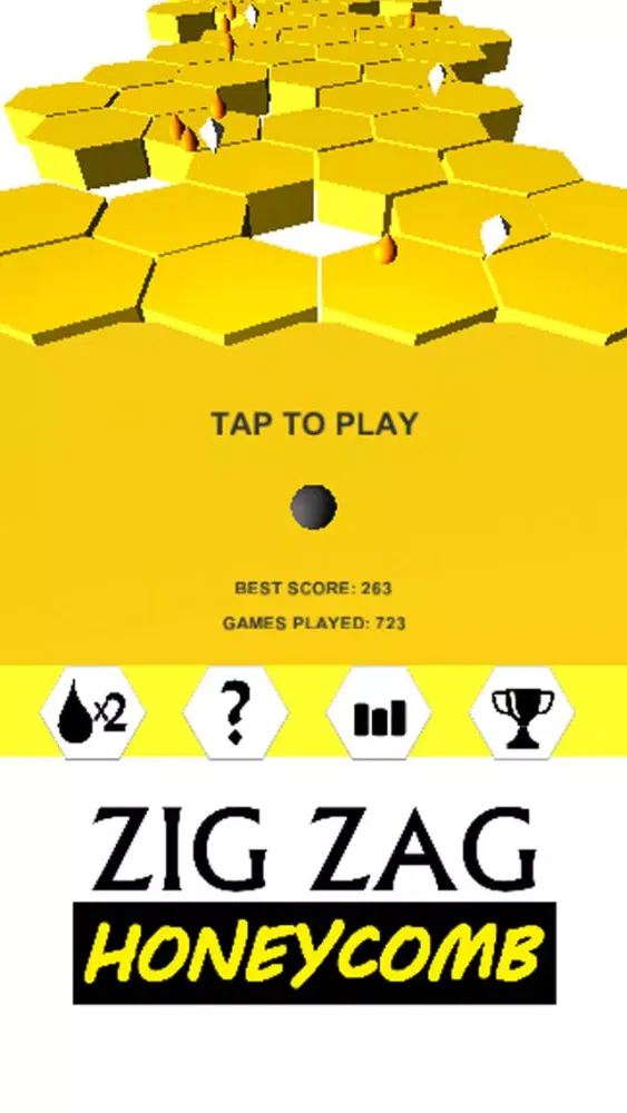 ZIG ZAG HONEYCOMB - Most simple infinite boom smash hit arcade game! Ekran Görüntüleri