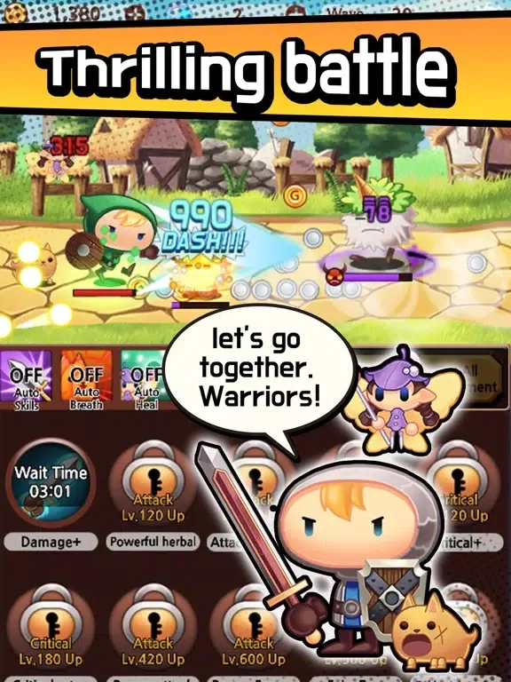 Captures d'écran de Sudden Warrior (Tap Rpg) iPad 