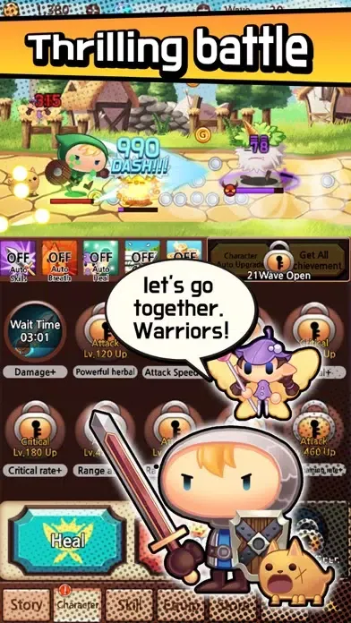 Captures d'écran de Sudden Warrior (Tap Rpg)
