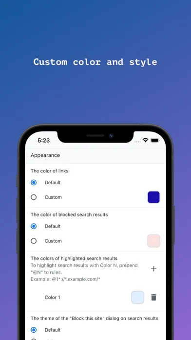 Capturas de pantalla de uBlacklist for Safari