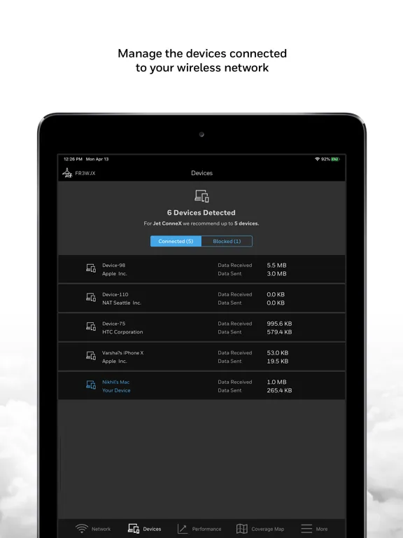 FalconConnect Manager iPad  스크린샷