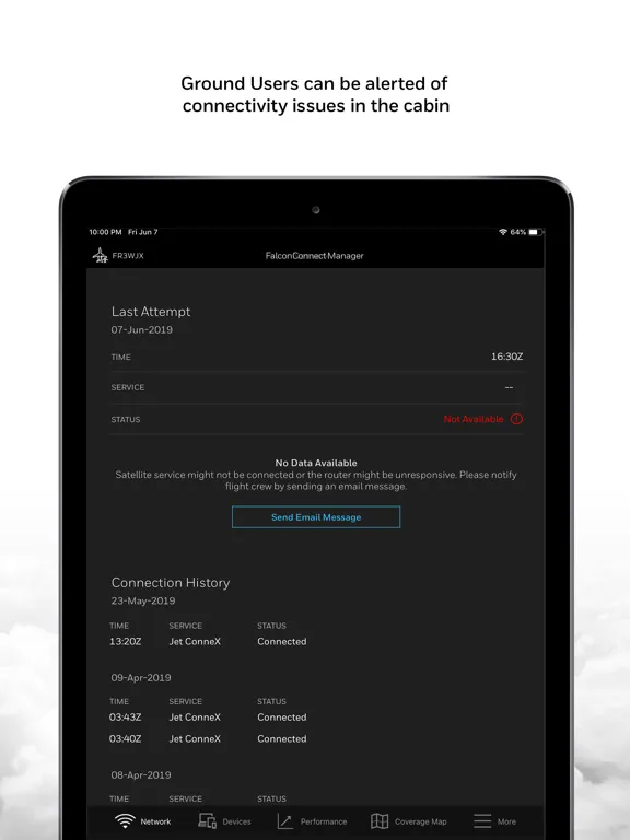 FalconConnect Manager iPad  스크린샷