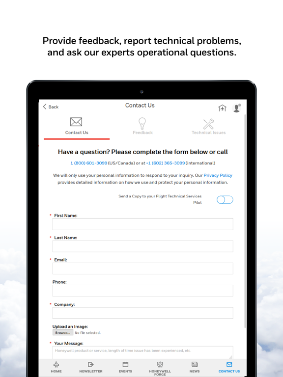 Honeywell Pilot Gateway iPad  스크린샷