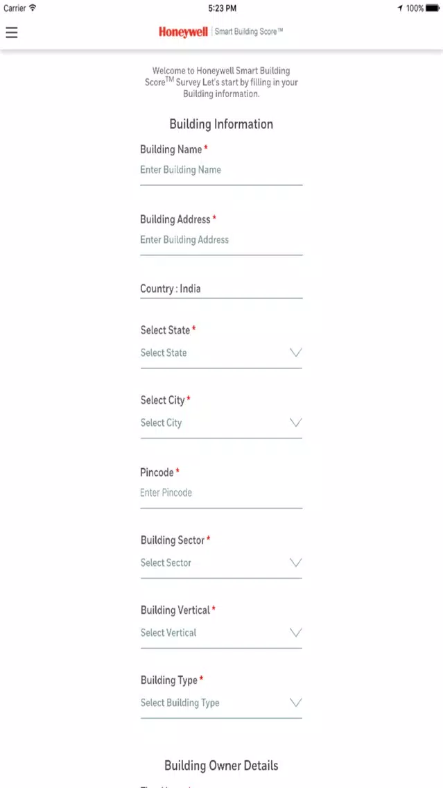 Honeywell Smart Building Score スクリーンショット