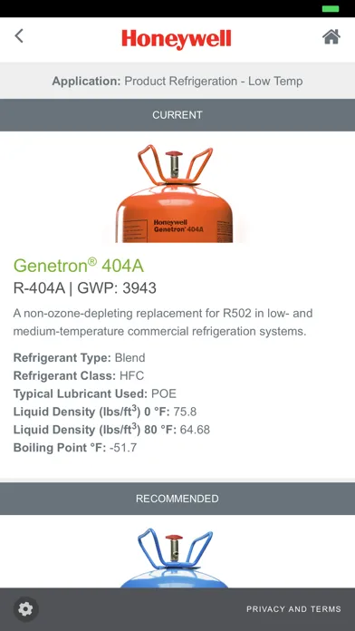 Скриншоты Refrigerant Selection Tool