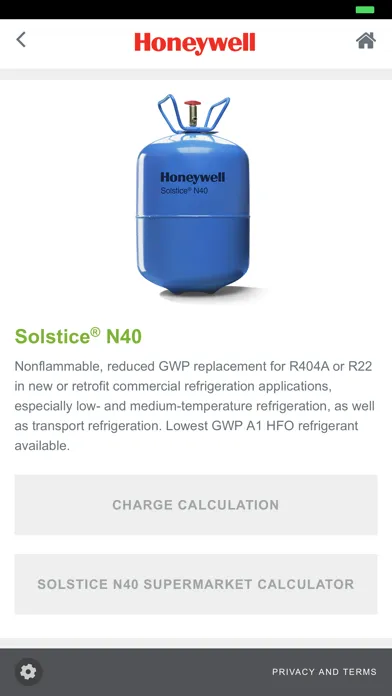 Скриншоты Refrigerant Selection Tool
