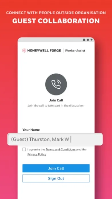 Tangkapan skrin Honeywell Forge Worker Assist