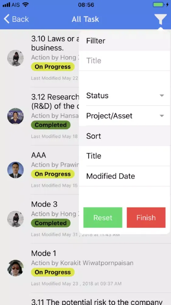 Zrzuty ekranu Activity Tracking System