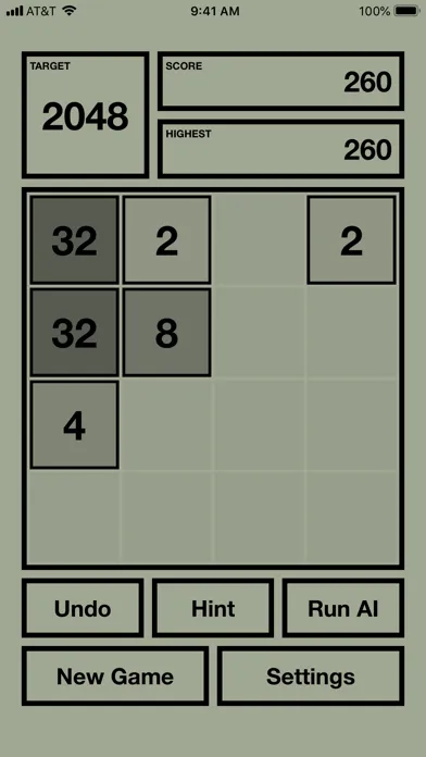 Zrzuty ekranu 2048X AI - 2048 with AI solver