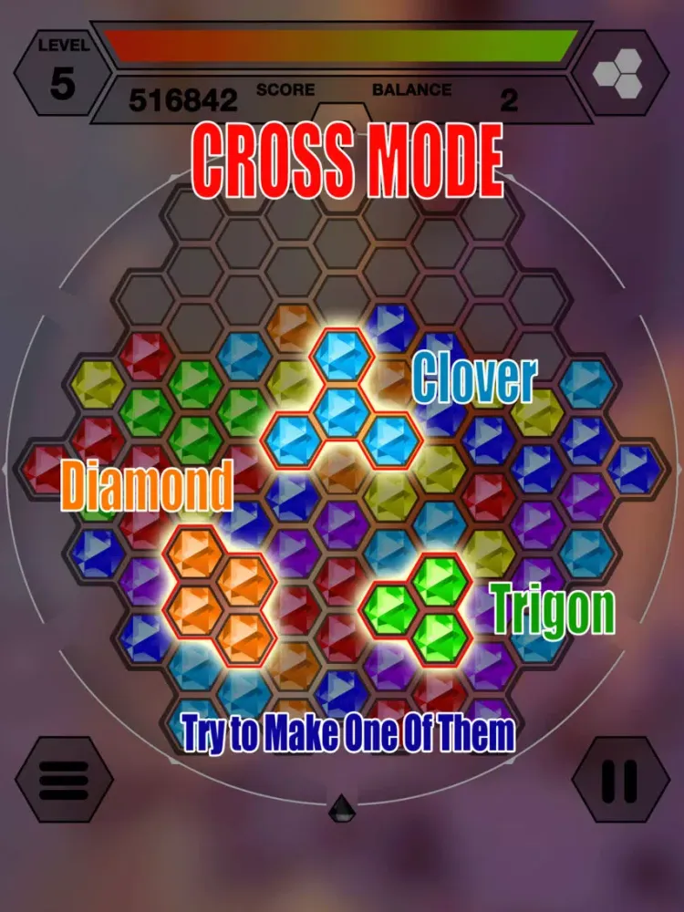 Tangkapan skrin Hexazle - Hexagon Puzzle to connect, match and balance hexagons into snake or cross iPad 