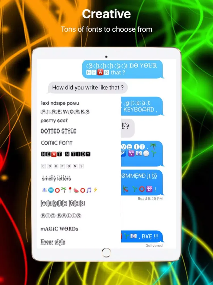 Kool Fonts Pro iPad  Screenshots