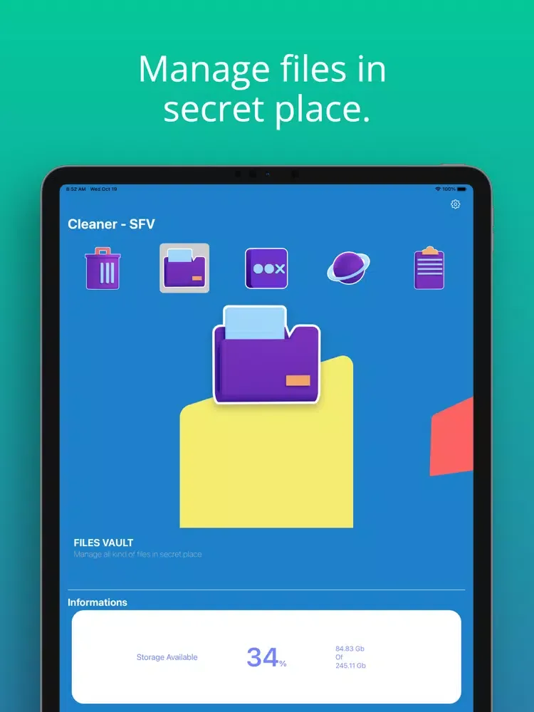 Tangkapan layar iCleaner - SFV iPad 