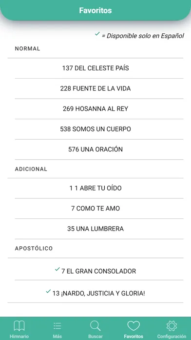 Zrzuty ekranu Himnario Lldm Inglés - Español