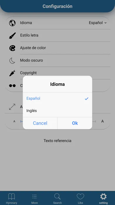 Zrzuty ekranu Himnario Lldm Inglés - Español
