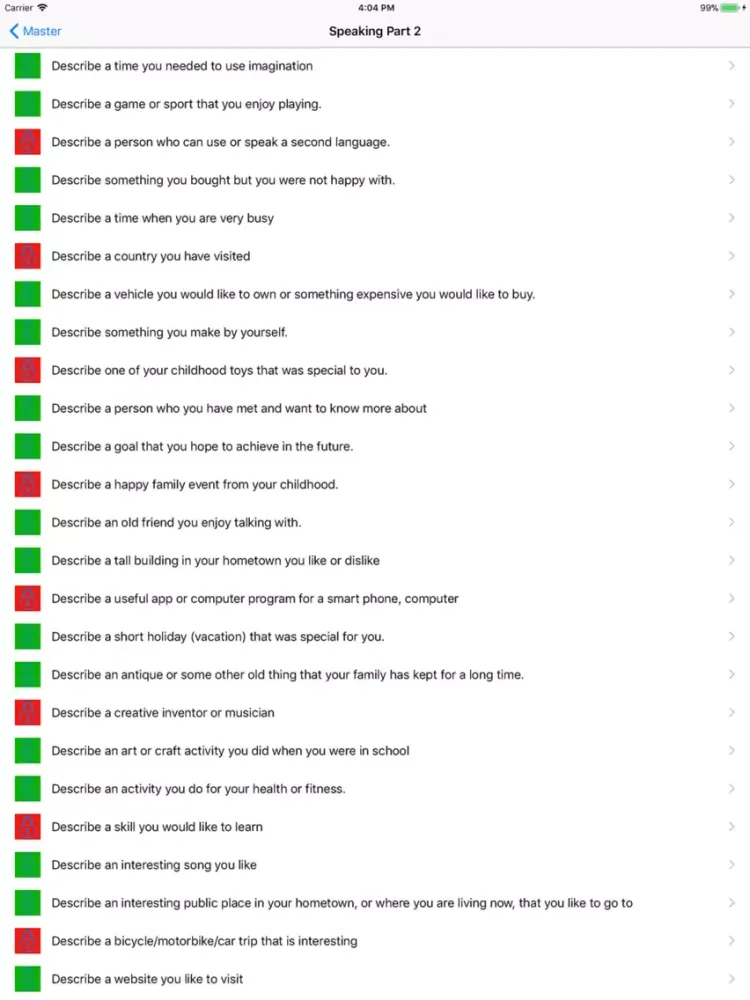 Ielts Skill Speaking - Writing iPad  스크린샷