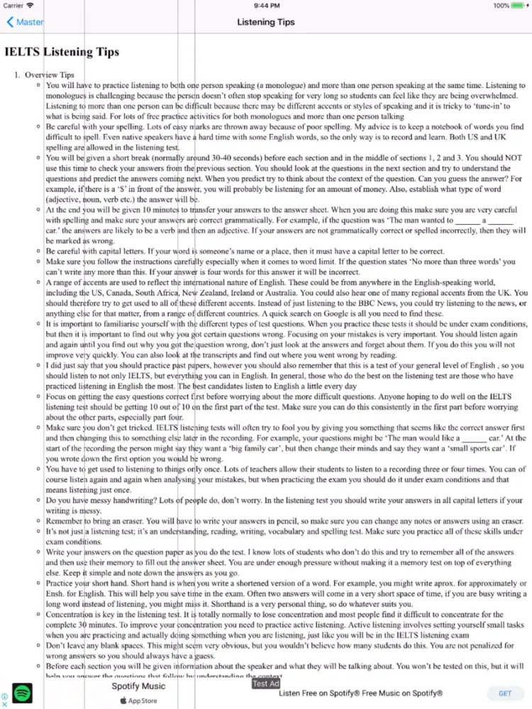 ภาพหน้าจอของ Ielts Exam Practice tips iPad 
