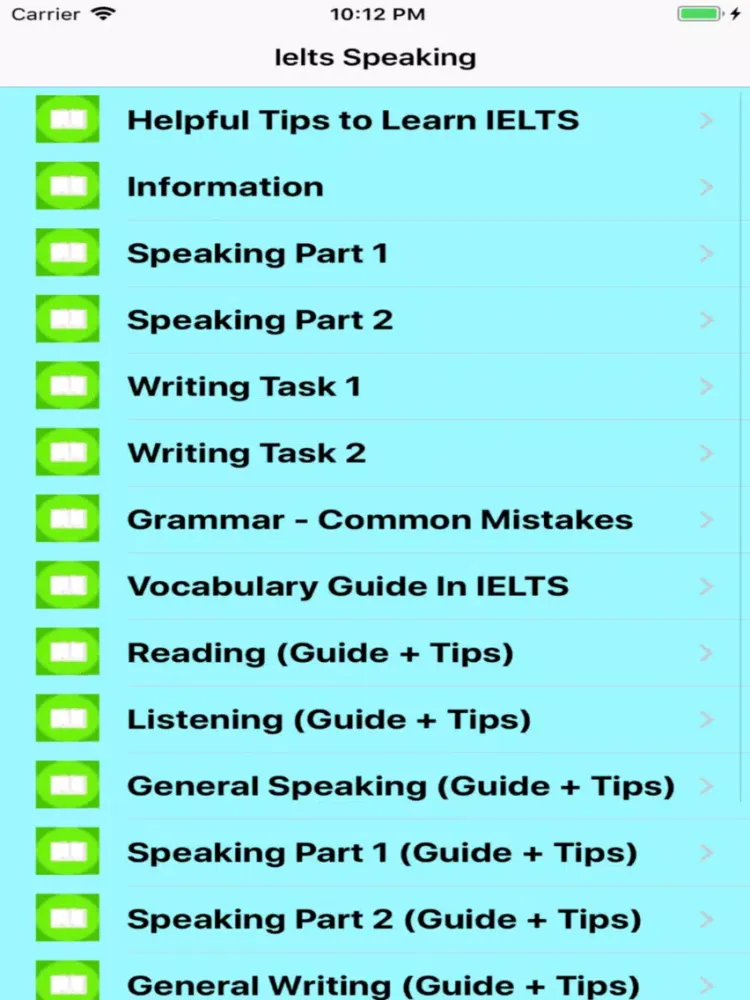 Ielts Speaking iPad 应用截图