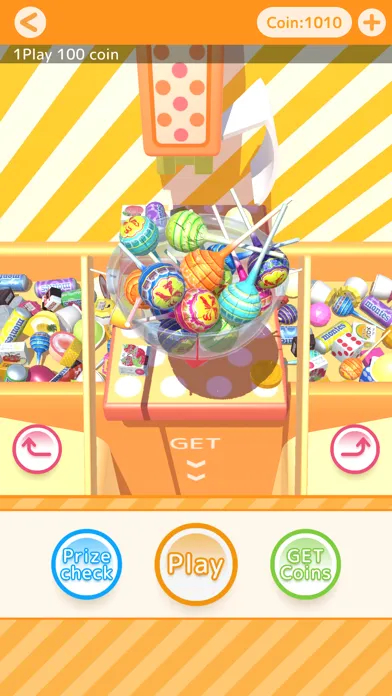 Capturas de tela do Sweet Claw Machine