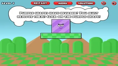 Tangkapan layar Purple Invaders