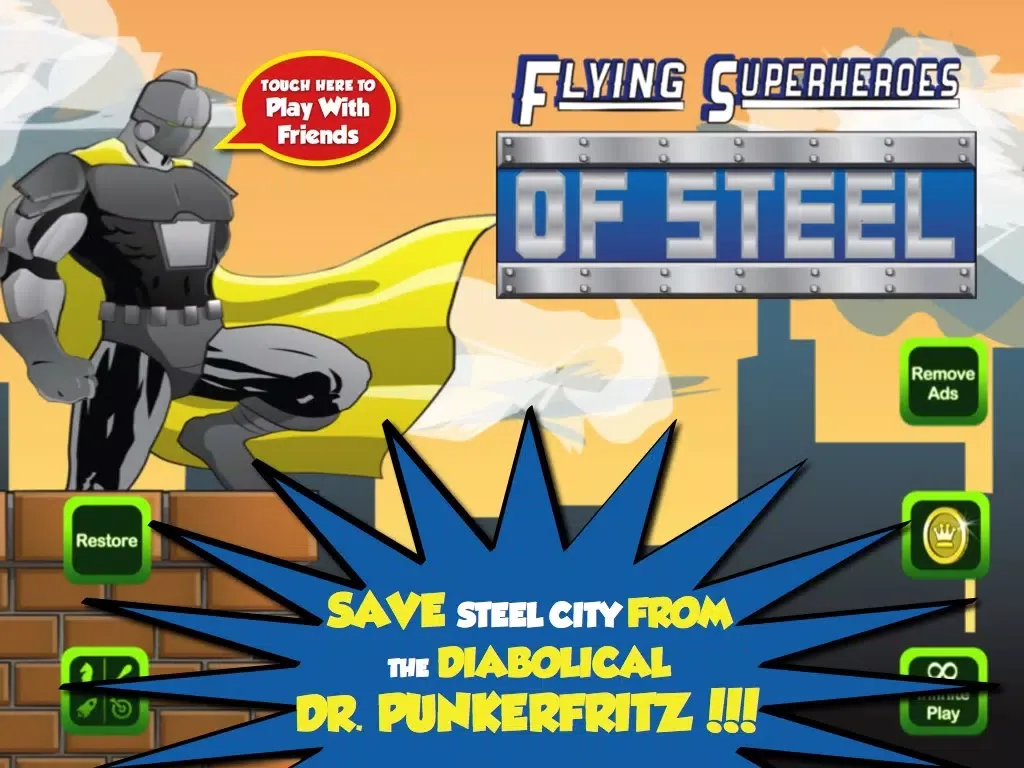 Flying Superheroes of Steel iPad  سکرین شاٹس